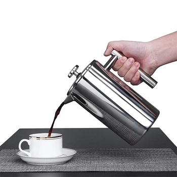 

350/800/1000ML French Press Coffee Pot Large Capacity French Press Coffee Maker Containers Stainless Steel Coffee Percolator Pot