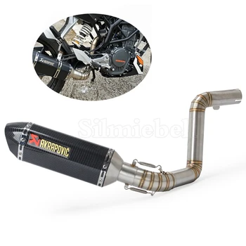 

Motorcycle Modified Slip On pipe For KTM DUKE 125 200 250 390 Akrapovic Exhaust Full System Muffler Escape 2011-2016