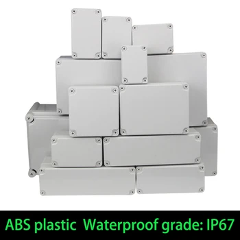 Waterproof Plastic Enclosure Box Electronic ip67 Project Instrument Case Electrical Project Box ABS Outdoor Junction Box Housing waterproof abs plastic electronic box white case 6 size