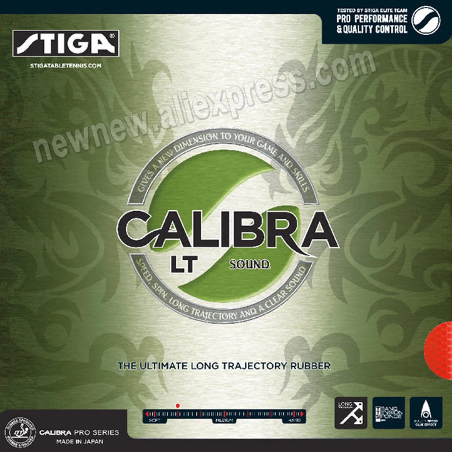 STIGA CALIBRA LT SOUND Table Tennis Rubber Non-tacky (Made in Japan) Pips-in Ping Pong With Sponge | Спорт и развлечения