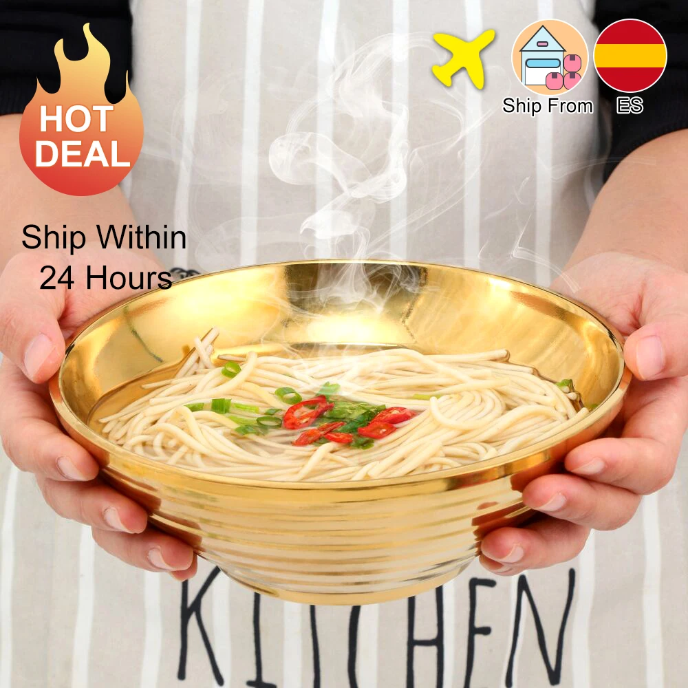 Heat Insulation Japanese Stainless Steel Ramen Instant Noodles Bowl