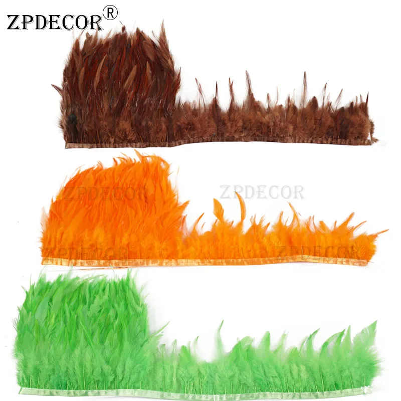 

ZPDECOR 1yard chicken feathers trim decoration quality clothing making feathers for crafts