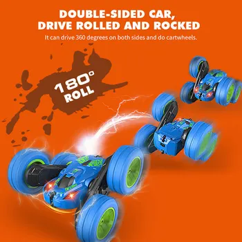 

Double-Side 360 Degree Rotate RC Stunt Car 2.4Ghz Off-road Toy for Children Kids NSV775