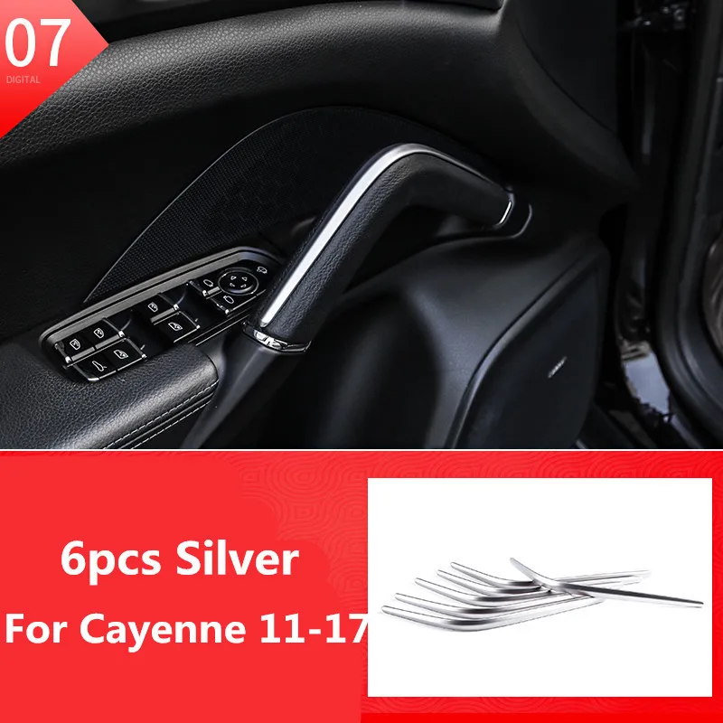 6 шт. декоративная наклейка на дверную ручку автомобиля Porsche Cayenne 2011 2012 2013 2014 2015 2016