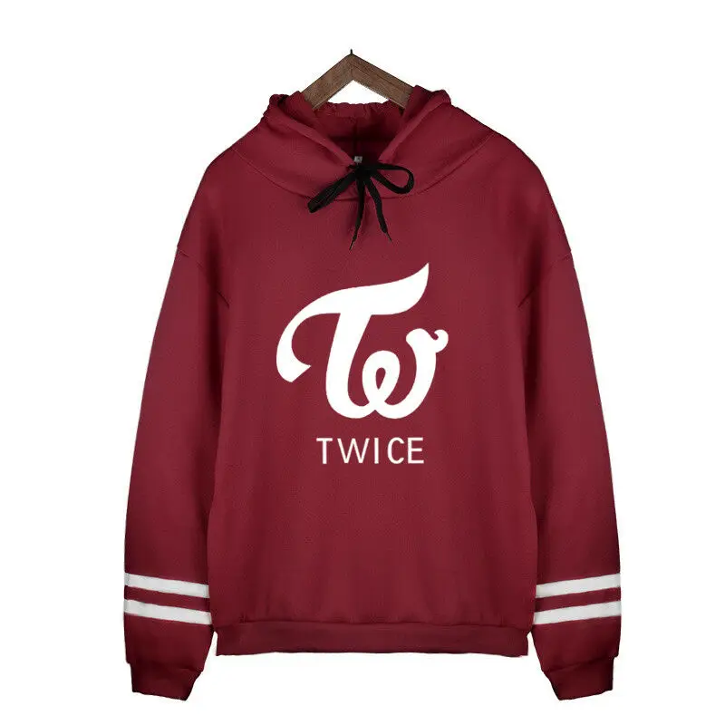 Mainlead Kpop TWICE толстовки Sana Da Hyun Na Yeon Mina Momo унисекс - Цвет: TEAM1 RED