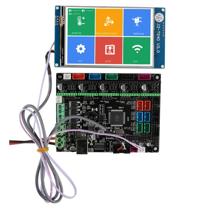 Материнская плата для 3D-принтера MKS GEN L+ 4,0 дюймов, полноцветный wifi Дисплей, комплект, выключение питания и воспроизведение 9 языков