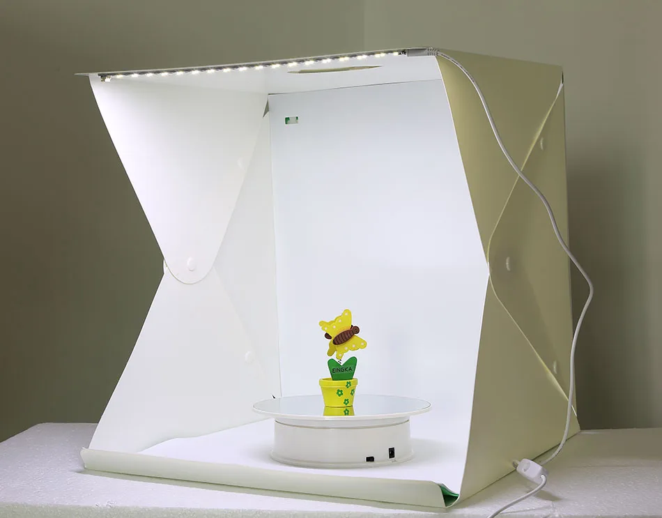 

40CM Large Size Folding Lightbox Photography Photo Studio Softbox LED Light Soft Box Photo Background Kit Light box Button Type