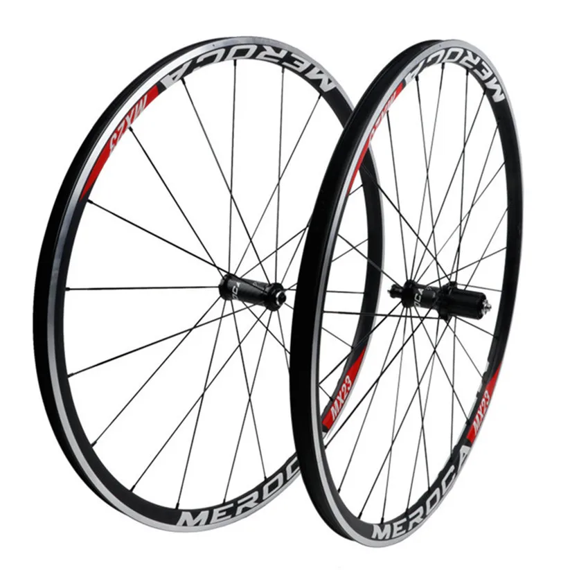 

MEROCA MX23 Road Bike Wheel set V/C Brake Straight Pull 700C bicycle Front 20 rear 24 Holes 4 Bearing Wheels