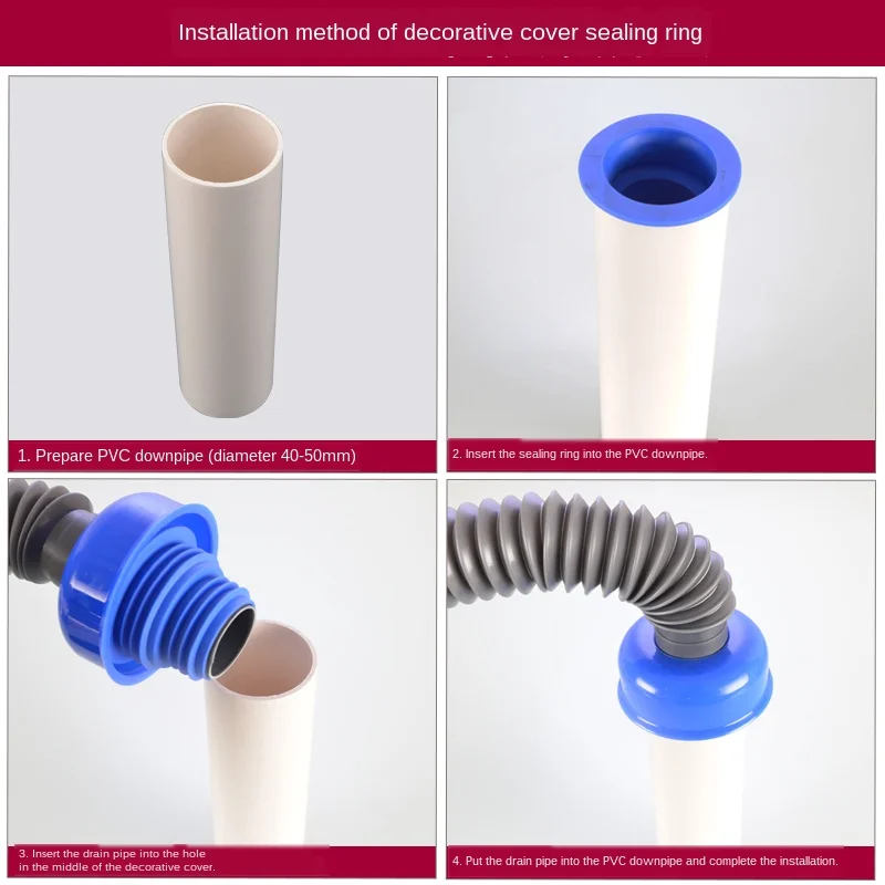 Bathroom Sink Sealing Plug Bathroom wash basin sink pipe deodorant sealing ring decorative cover 40/50/75 silicone plug anti-return water and insect