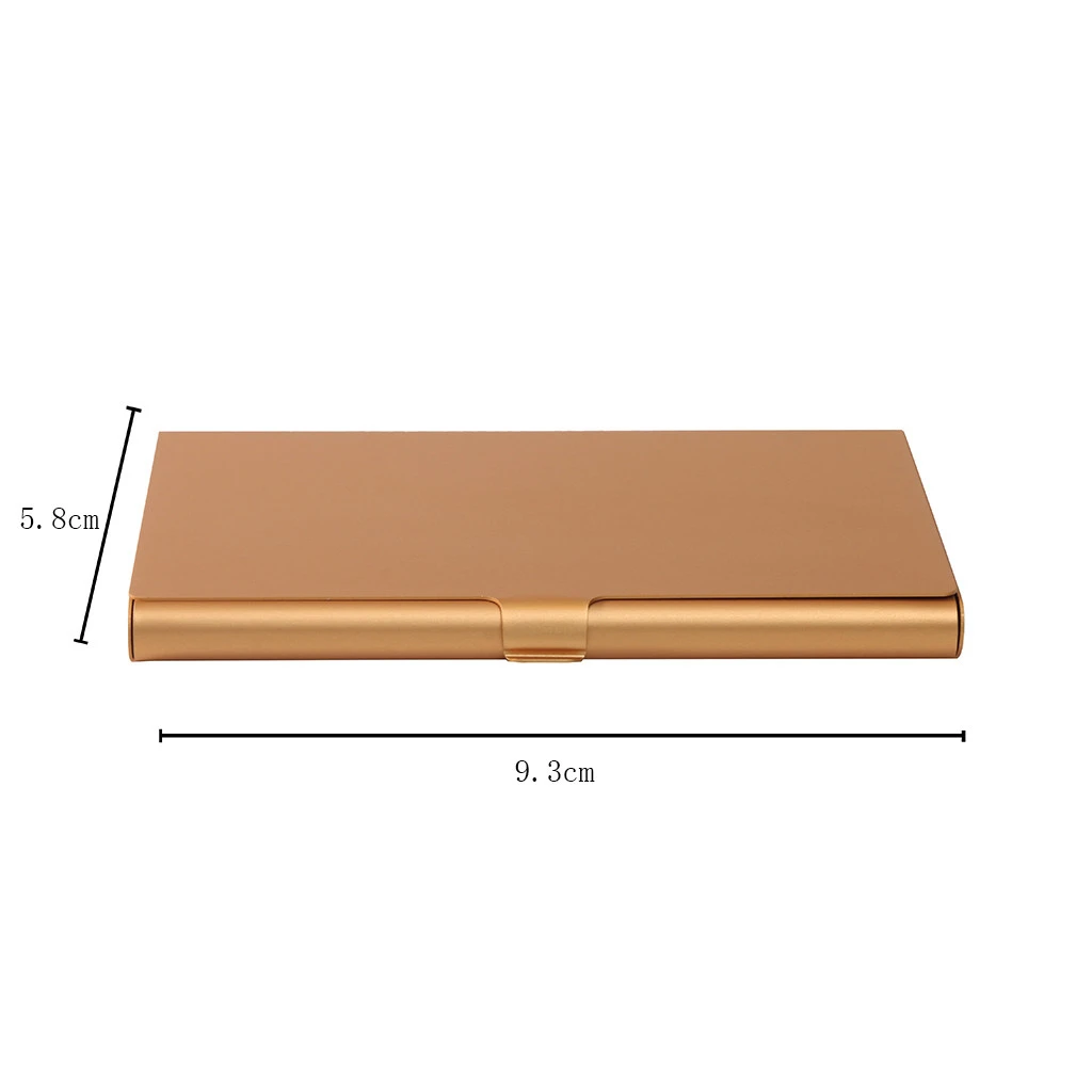 

Fashion Credit Card Holder Men And Women Leather Box Automatic ID Cash MetalCover Business Multi Card Case Pocket Purse 823
