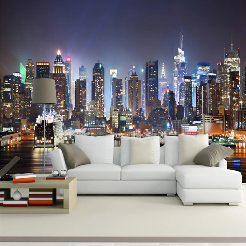 Custom-3D-Photo-Wallpaper-New-York-City-Night-Wall-Painting-Art-Mural-Wallpaper-Living-Room-TV (3)