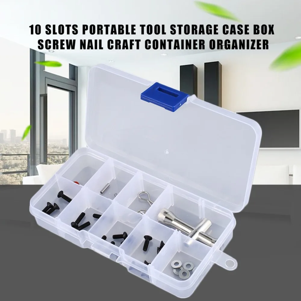 10-36 Compartment Slots Cells Portable Tool Box Electronic Parts Screw Beads Ring Jewelry Plastic Storage Box Container Holder