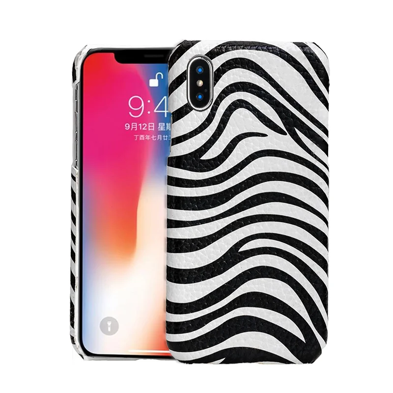 

Phone case for iPhone 7 Cowhide Zebra texture cover For Phone Case 6 6s 7 8 X XS XS Max Plus Phone back cover