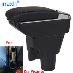 Reposabrazos para Kia Picanto 3X Line, caja de almacenamiento con reposabrazos, detalles interiores, piezas de reacondicionamiento, accesorios para coche, USB