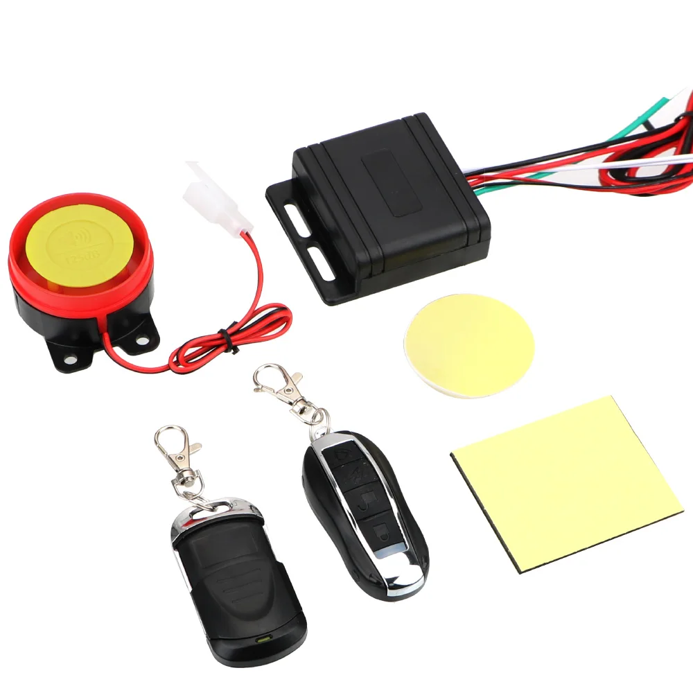 12V Motorcycle Smart Alarm System Keyring Remote Control Key Security Car Warning Interior Dirt Pit Bike Motorcycle Accessories