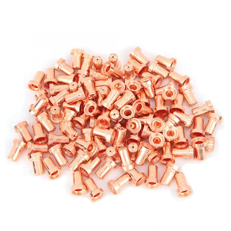 

100Pcs Nozzle Tip Extended 18866L Cutter Consumables for LG40 PT-31 30/40A CUT-40 Cutting Torch Firm And Strong