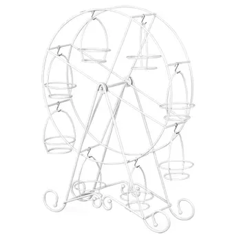 

Stainless Steel Party Rotatable Pastry Cupcake Holder 8 Cups Supplies Cake Stand Ferris Wheel Kitchen Home