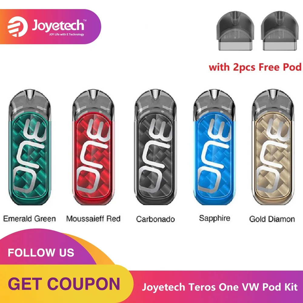 

Original Joyetech Teros One VW Pod Kit E-cig Vape Kit w/ 650mAh Battery & 2ml Pod Cartridge & 0.5ohm Coil Vs Drag Nano / Vinci X