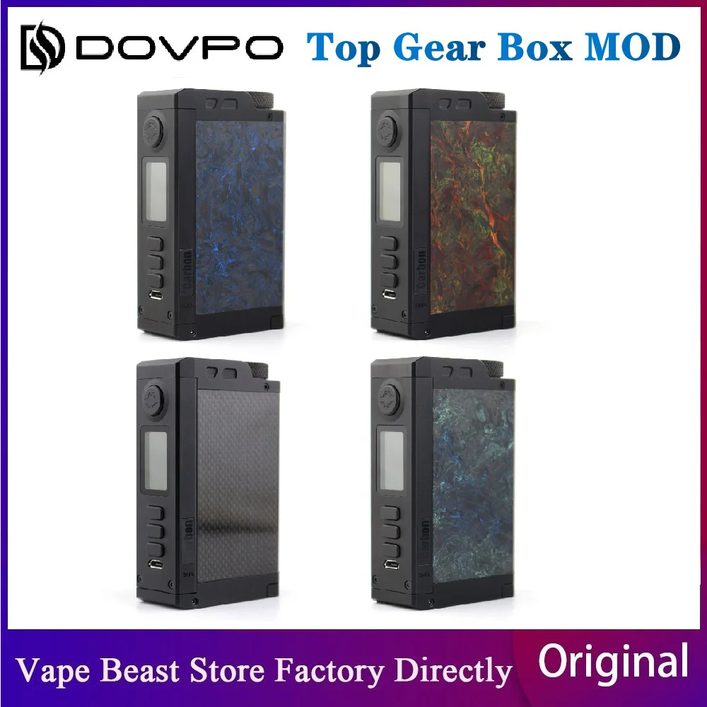 Новинка! Оригинальный боксмод Dovpo Top Gear 200 Вт DNA250C TC подходит для баков 26 мм и станок