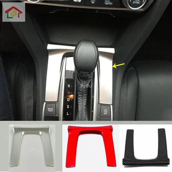 

Car Cover Styling Interior Front Shift Stand Stall Paddle Cup Trim Frame Parts 1pcs For Honda Civic 10th Sedan 2019 2020
