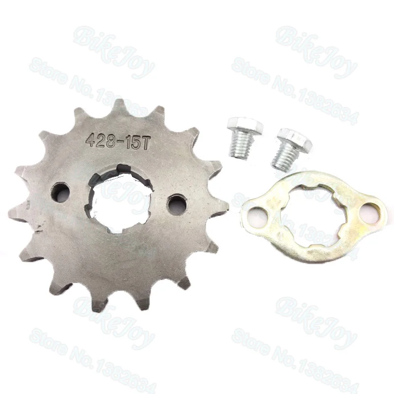 428 15 T зуб 20 мм ID передний двигатель Звездочка для CRF XR 50 TTR SSR Dirt Pit Bike ATV Quad Go Kart мопед