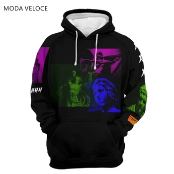 

MODAVELOCE Fixed Form Hoodie Polyester With Wool Manga Sweatshirt Anime Anime's Mens Hoodies Sweatershirt