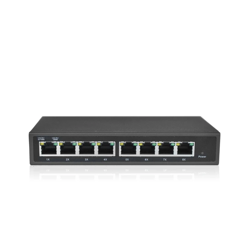 Коммутатор с 8 портами Gigabit POE 4 порта poe gigabit ieee802.3af/at CCTV Ip camear портов gigaibt poe|gigabit