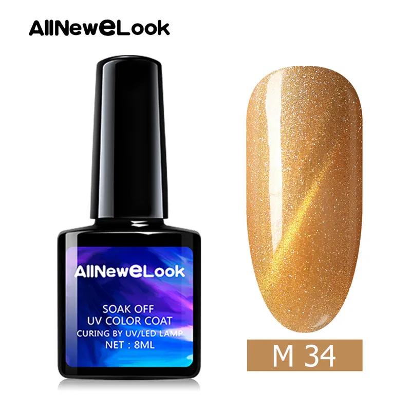 34 Allneweook Cateye 3D Набор лаков для ногтей 8 мл полигель набор неоновый гель лак кошачий глаз гель для ногтей гибридные Лаки - Цвет: 34
