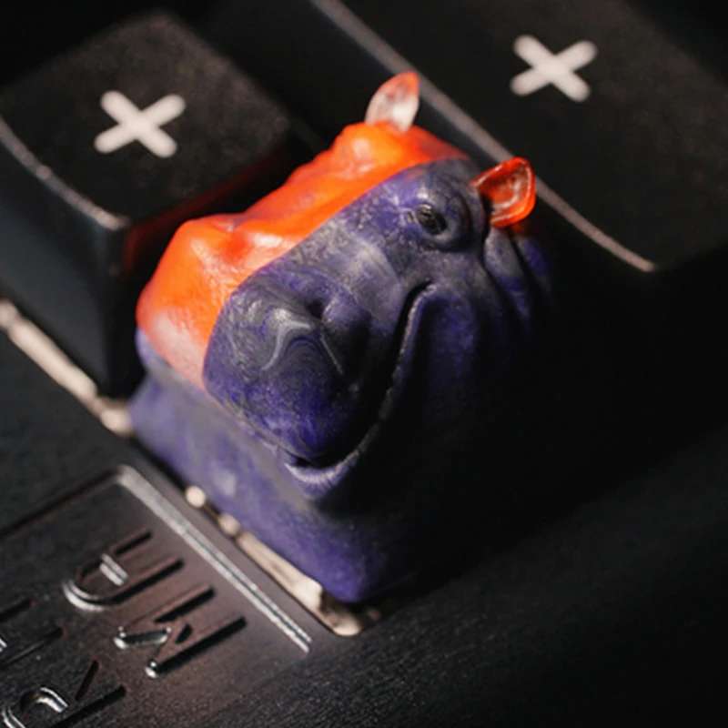 Hippo 5 Бегемот смолы для Cherry Mx Переключатель Механическая игровая клавиатура разноцветное платье без выцветания DIY клавиатура сердце почтовый ящик колпачки - Цвет: Hippo 5