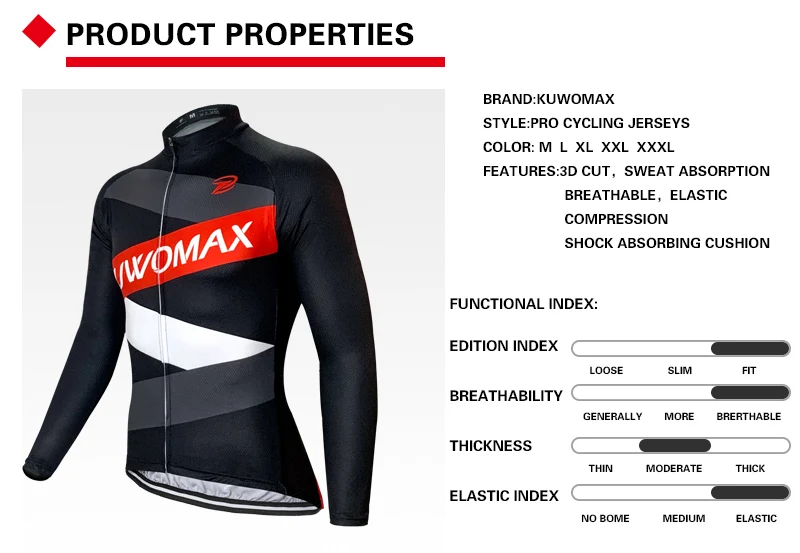 KUWOMAX мужские топы для велоспорта с длинным рукавом, летняя быстросохнущая дышащая одежда для командного велосипеда, одежда для гонок и велосипеда