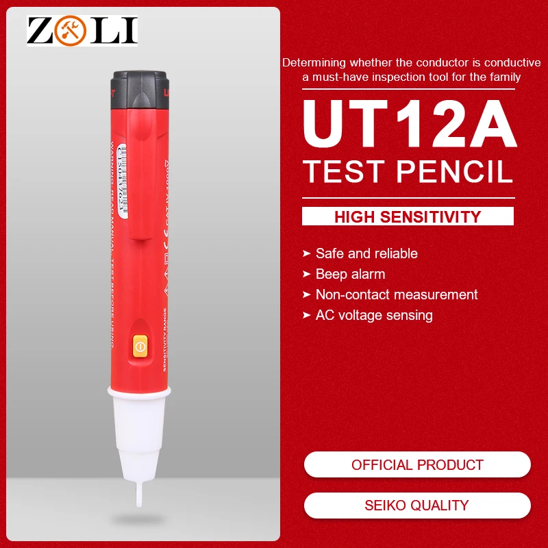 UNI T UT12A/12B/12C ручной Тестер Напряжения Ручка бесконтактные детекторы напряжения
