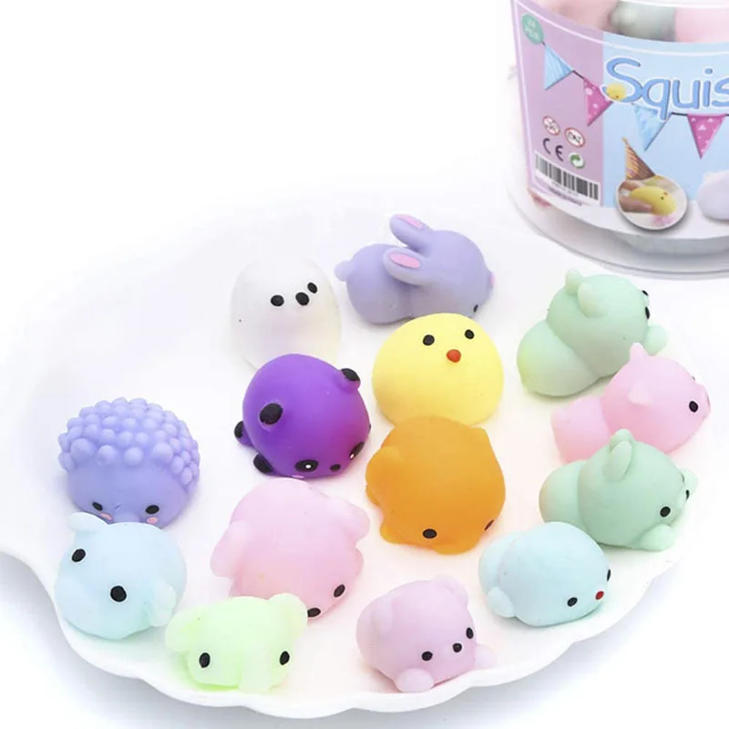 Brinquedo de Descompressão Alívio do Estresse Pces Squeeze Brinquedo Bonito Animal Antistress Bola Mochi Abreact Macio Pegajoso Crianças Presente 24-64 2 bola squeeze mochi brinquedo de descompressão abreact