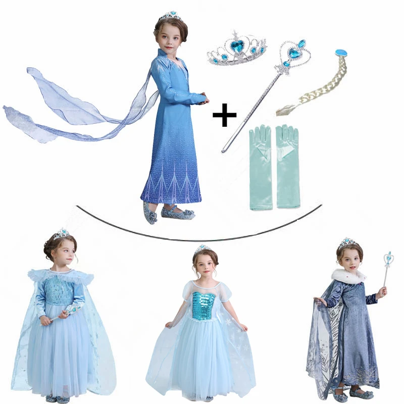 New Girls Dress Hallween Carnival Party Dresses Princess Up Frock Winter Long Sleeves Clothes Chilren's Clothing Christmas | Детская