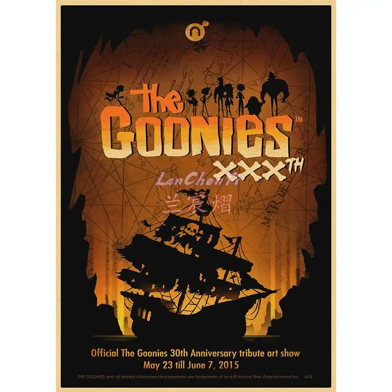 painting and calligraphy The Goonies Classic Movie Kraft Paper Poster Painting Wall Picture Home Decor Posters and Prints картины на стену bilder watercolour calligraphy Painting & Calligraphy