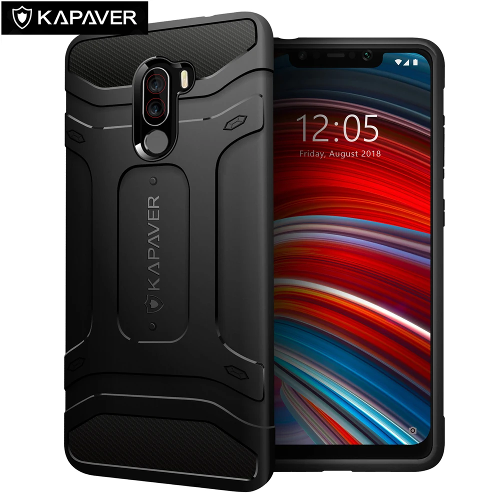 

KAPAVER Original Official Silicone Case For Xiaomi PocoPhone F1 case Original protection TPU High Quality Shockproof Bumper fund