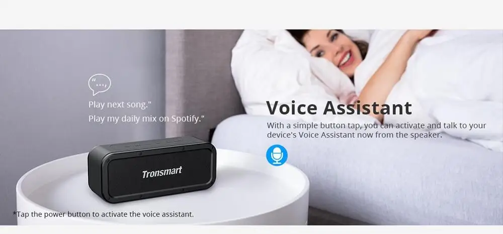 Tronsmart силы SoundPulse™40 Вт Bluetooth 5,0 динамик IPX7 Водонепроницаемость Siri TWS и NFC 15 часов воспроизведения с голосовым ассистентом