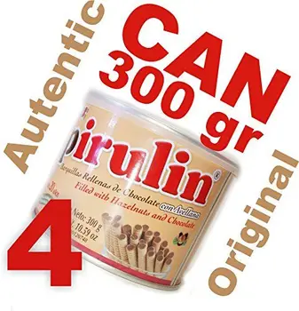 

Nucita Pirulin Schokoladenschichten gefüllt mit Haselnuss, 100% Venezolanischer Kakao (4 Dosen)