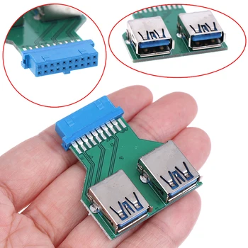 

Internal Mainboard 2 Ports USB 3.0 Female to 20 Pin Female Header Drop shipping