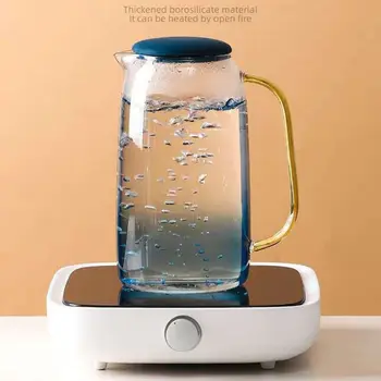 

Glass Water Pot Cold Water Bottle Handle Water Kettle Transparent Heat Resistant Juice Teapot Pitcher Water Jug Kettle