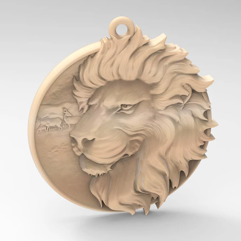Lion Pendant 3D model for cnc or printers in STL file format | Инструменты
