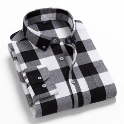 2021 primavera outono camisa xadrez dos homens de algodão novo masculino casual manga longa camisa alta qualidade roupas homem