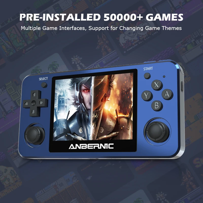 New RG351MP Portable Handheld Retro Game Console 3.5 Inch 256G Built-in 50000+ Games Emulators For PSP/PS1/DC/N64 Gift For Kid