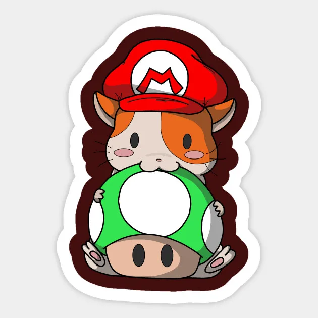 1PCS Cute cartoon hamster Sticker For Notebook Trolley Backpack PVC Skateboard helmet Car Styling Accessories | Автомобили и