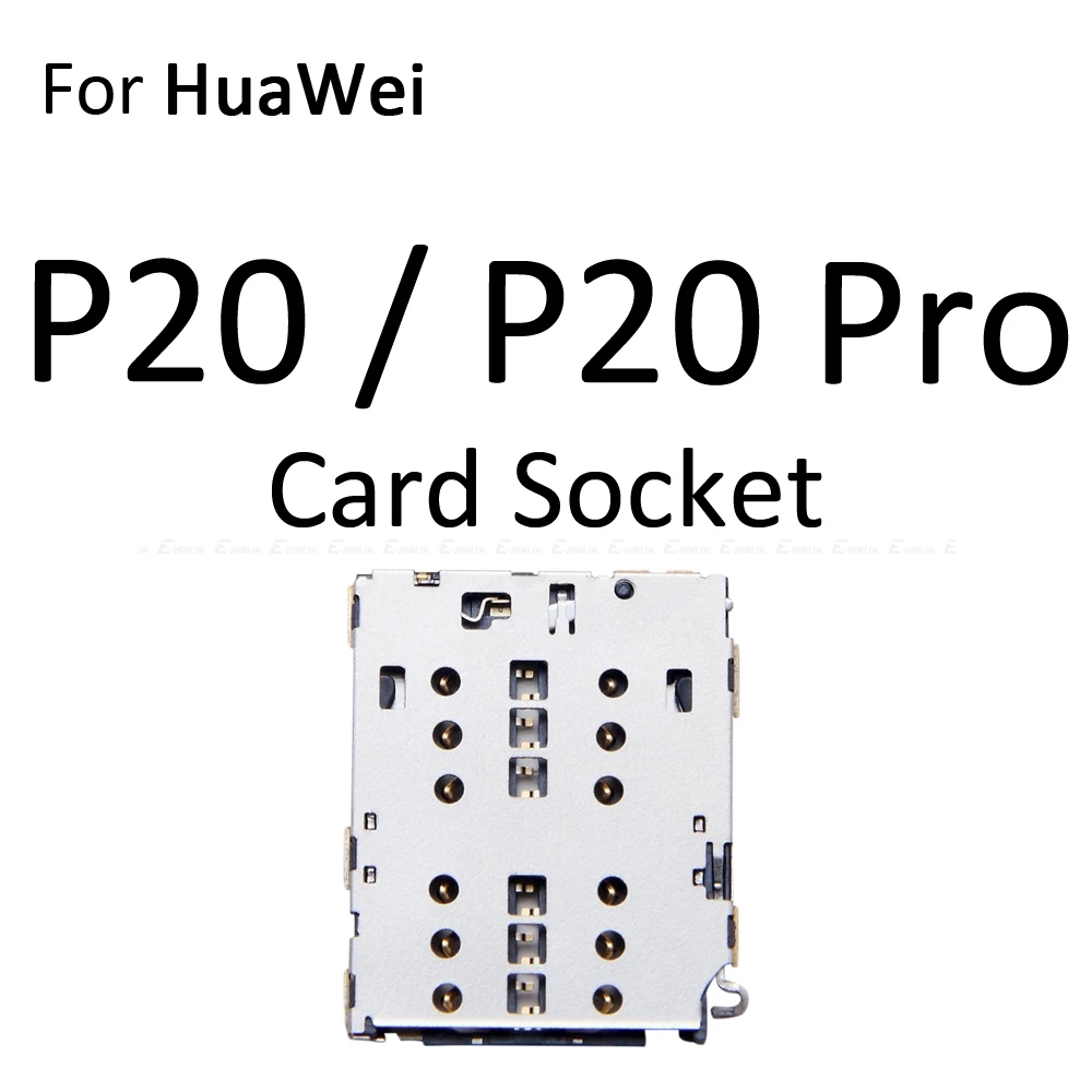 Micro SD sim-карта слот, разъем для лотка адаптер Коннектор кард-ридера для HuaWei P20 Pro Lite контейнер держатель запасные части - Цвет: For P20 P2Pro Socket
