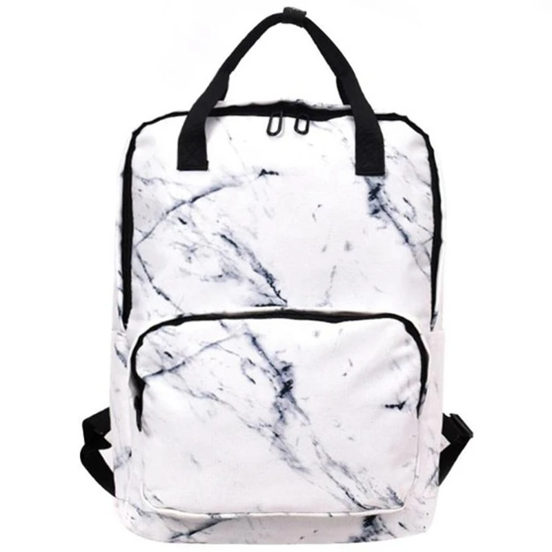 

Women Backpack For Teenagers Girls Ladies Bags Marbling Backpack Female Computer Rucksack Schoolbag(White)