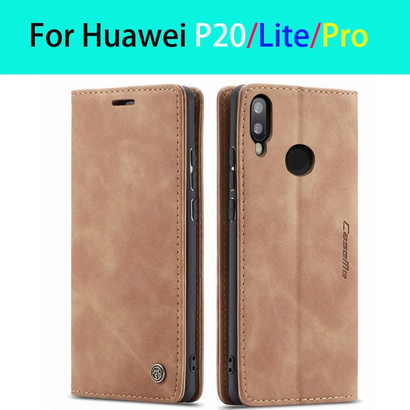Case For Huawei P20 Pro Lite Magnetic Flip Luxury Plain Matte Leather Wallet Bumper Phone Cover P 20 On P20lite Coque | Мобильные