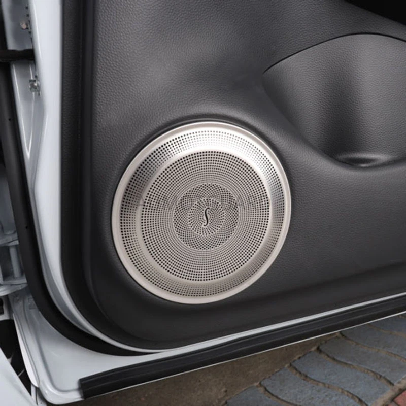 

For Honda Fit 2021 Fourth-generation GR9 Modified Four-door Horn Cover Patch Audio Stainless Steel Decorative Ring Frame