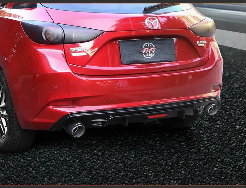 ABS углеродного волокна задний бампер спойлер багажник Диффузор Крышка для MAZDA 3 M3 Axela хэтчбек