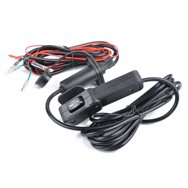 Универсальный черный 12V Atv/Utv лебедка Проводная дистанционный кулисный переключатель 11 дюймов водонепроницаемый