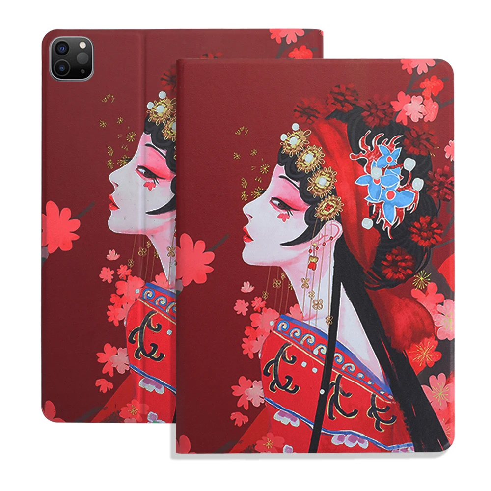 Tablet Case For Xiaomi Mi Pad 4 Case 8.0'' 2018 Mipad4 mi pad4 Folding Folio Cover Funda Painted Flip Stand Protective Shell